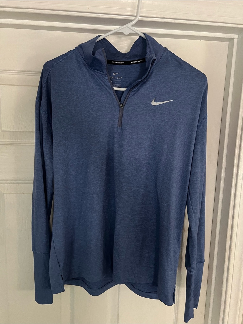 Nike Women’s Dri-FIT Heathered Blue 1/4 Zip Pullove